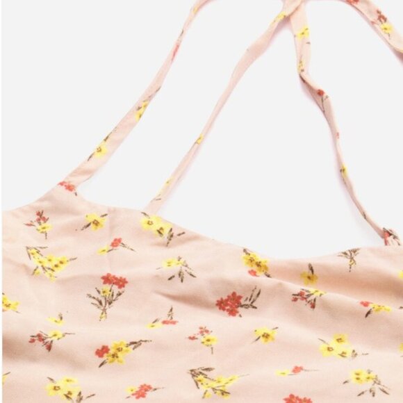 Forever 21 Pink SMALL Flounce Top Floral - Picture 6 of 9